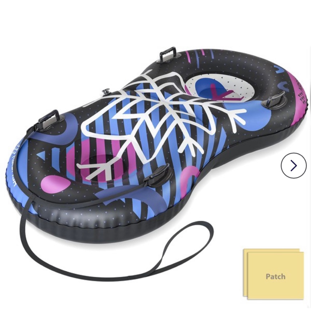 Towable Leash, Airsfish 2 Seats Inflatable Sled Heavy Duty Cover Wear-Resistant